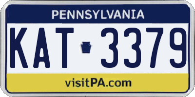 PA license plate KAT3379