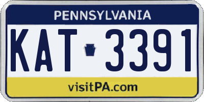 PA license plate KAT3391