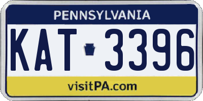 PA license plate KAT3396