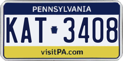 PA license plate KAT3408