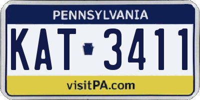 PA license plate KAT3411