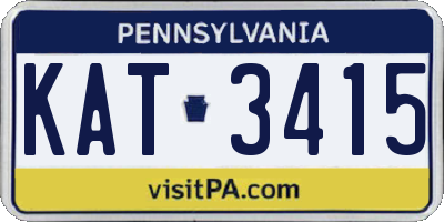 PA license plate KAT3415