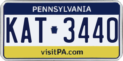 PA license plate KAT3440