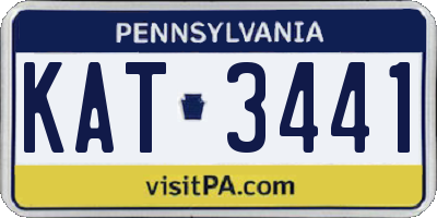 PA license plate KAT3441