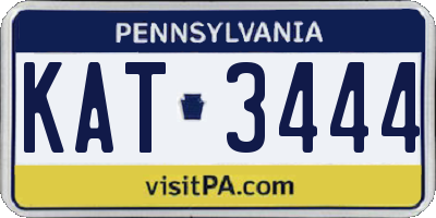 PA license plate KAT3444