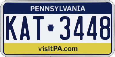 PA license plate KAT3448