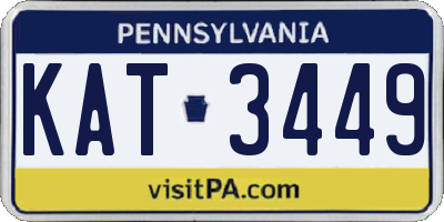 PA license plate KAT3449