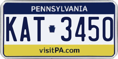 PA license plate KAT3450