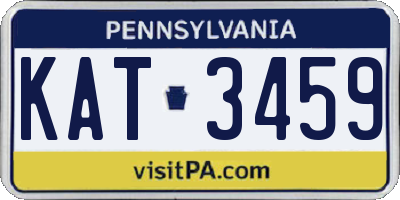 PA license plate KAT3459