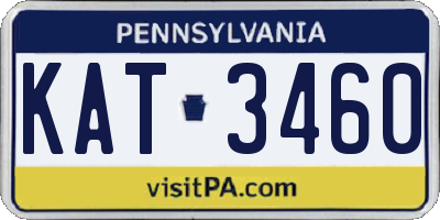 PA license plate KAT3460