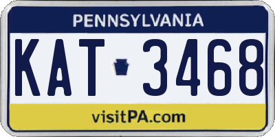 PA license plate KAT3468