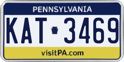 PA license plate KAT3469
