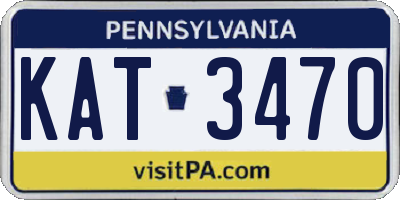 PA license plate KAT3470