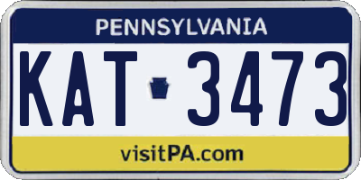 PA license plate KAT3473
