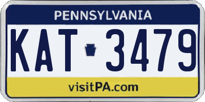 PA license plate KAT3479