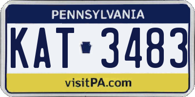 PA license plate KAT3483