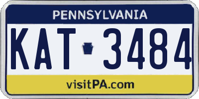 PA license plate KAT3484