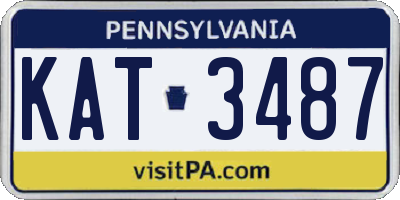 PA license plate KAT3487