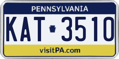 PA license plate KAT3510