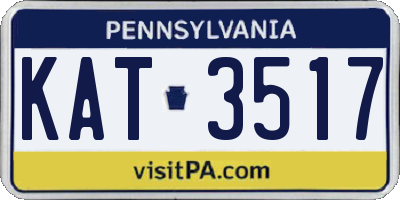 PA license plate KAT3517