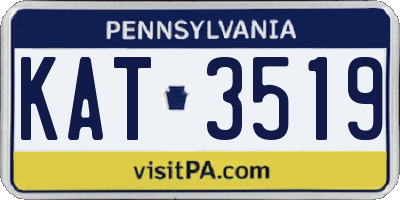 PA license plate KAT3519