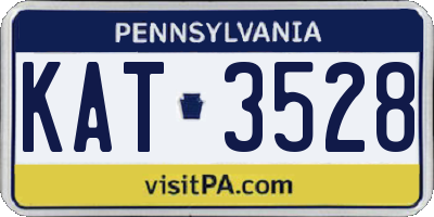 PA license plate KAT3528
