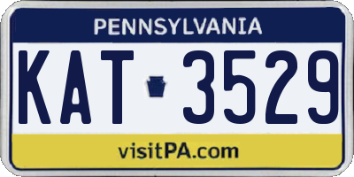PA license plate KAT3529