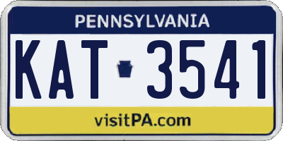 PA license plate KAT3541