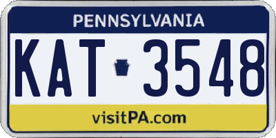 PA license plate KAT3548