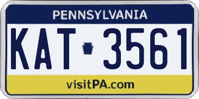 PA license plate KAT3561
