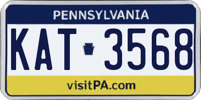 PA license plate KAT3568