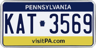 PA license plate KAT3569