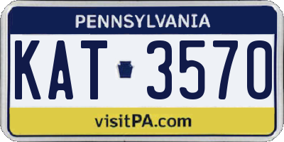 PA license plate KAT3570