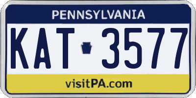 PA license plate KAT3577
