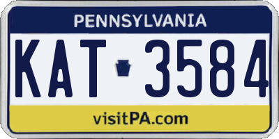 PA license plate KAT3584