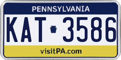 PA license plate KAT3586