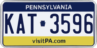 PA license plate KAT3596