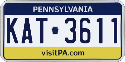 PA license plate KAT3611