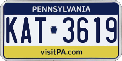 PA license plate KAT3619