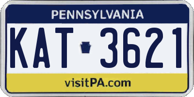 PA license plate KAT3621