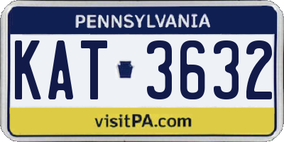 PA license plate KAT3632