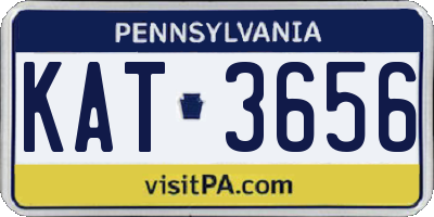 PA license plate KAT3656
