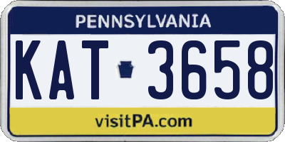 PA license plate KAT3658