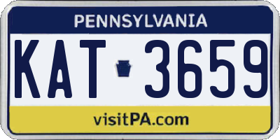 PA license plate KAT3659