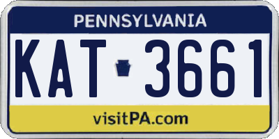 PA license plate KAT3661
