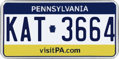 PA license plate KAT3664