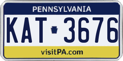 PA license plate KAT3676