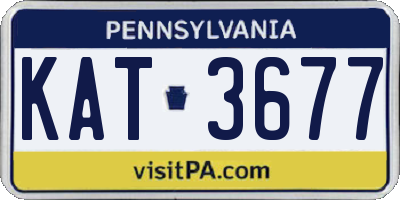 PA license plate KAT3677