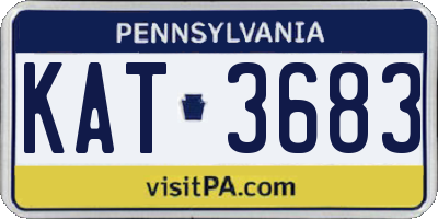 PA license plate KAT3683