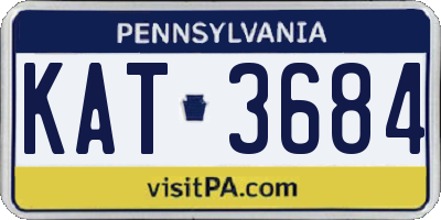 PA license plate KAT3684